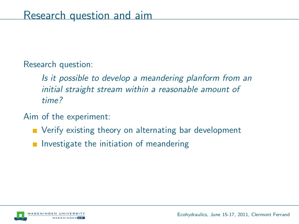 Slide 4 of Field-scale experiment of migrating bar behavior: preliminary analysis