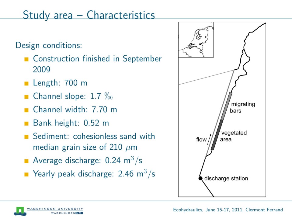 Slide 9 of Field-scale experiment of migrating bar behavior: preliminary analysis