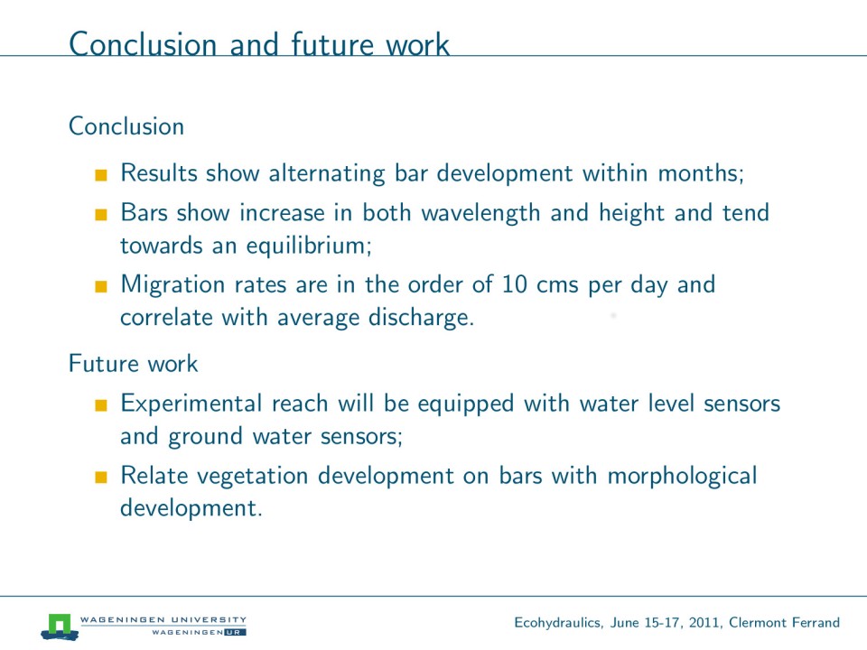 Slide 20 of Field-scale experiment of migrating bar behavior: preliminary analysis