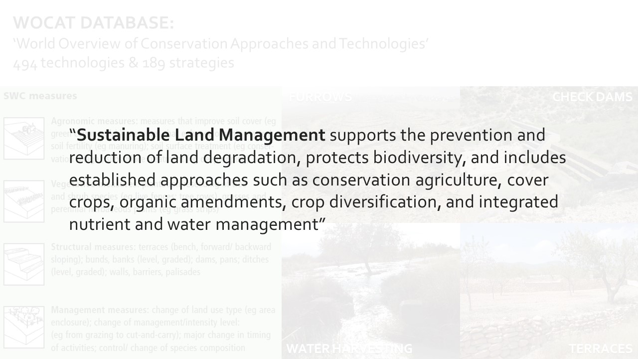 Slide 4 of Assessing the effectiveness of Sustainable Land Management for large-scale climate change adaptation
