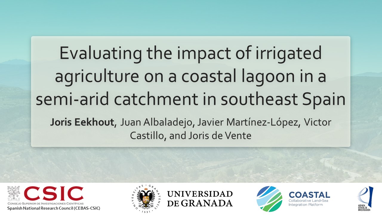 Slide 1 of Evaluating the impact of irrigated agriculture on a coastal lagoon in a semi-arid catchment in southeast Spain