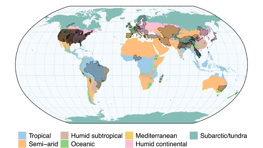 Graphical abstract for Global impact of climate change on soil erosion and potential for adaptation through soil conservation