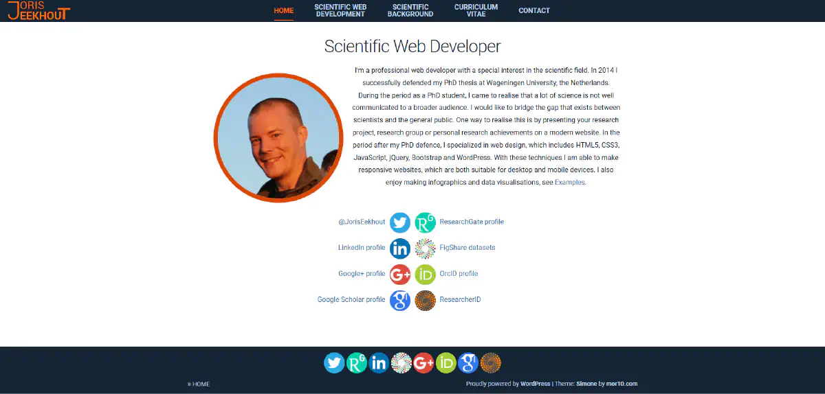 Screenshot of Joris Eekhout