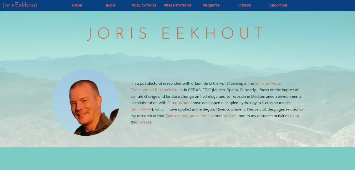 Screenshot of Joris Eekhout